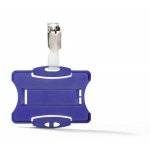 Durable 8118 06 Security Pass Holder With Clip Blue